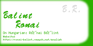balint ronai business card